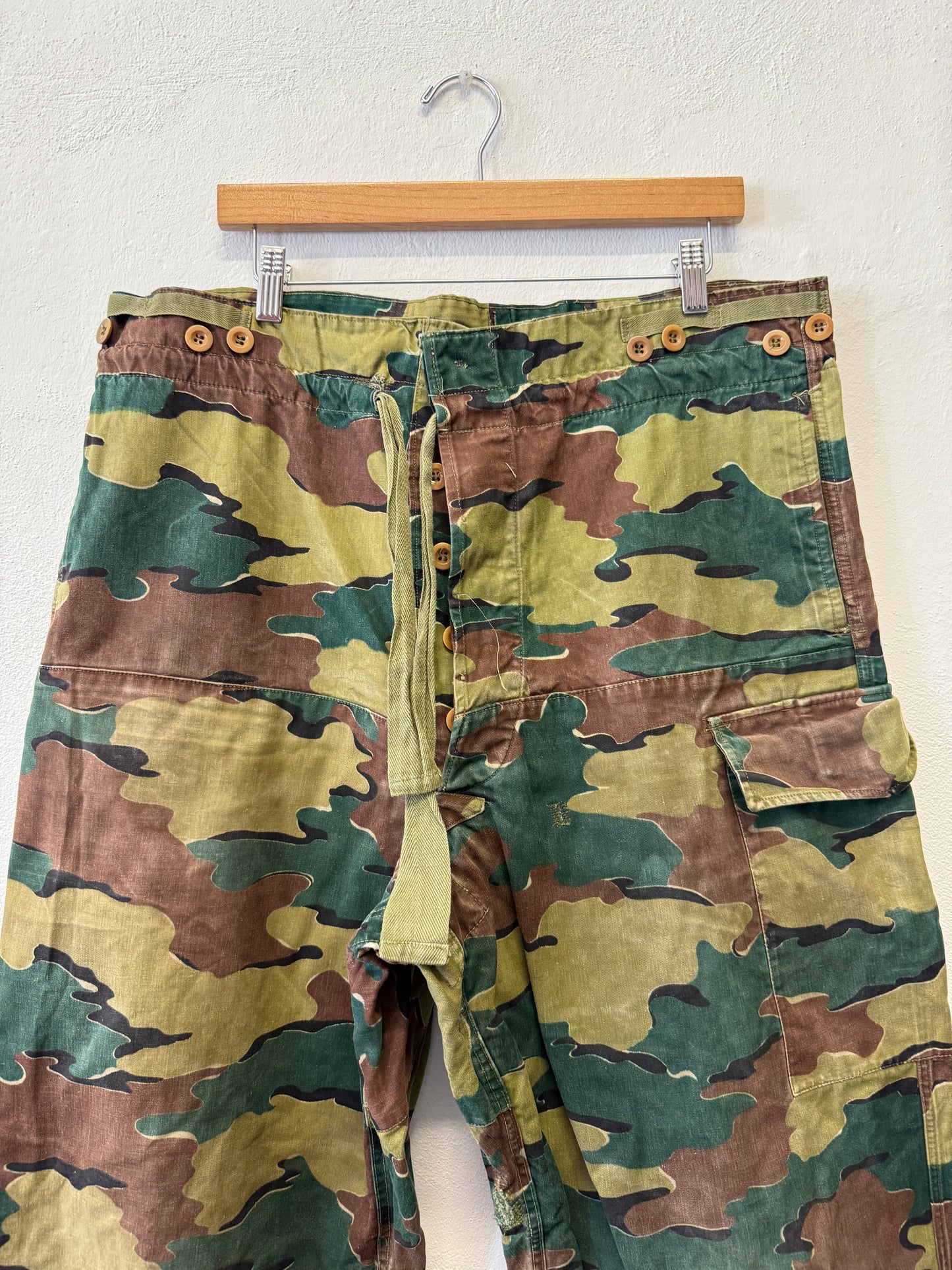 Vintage 1950s Belgian Army Camo Paratrooper Pants “W38”