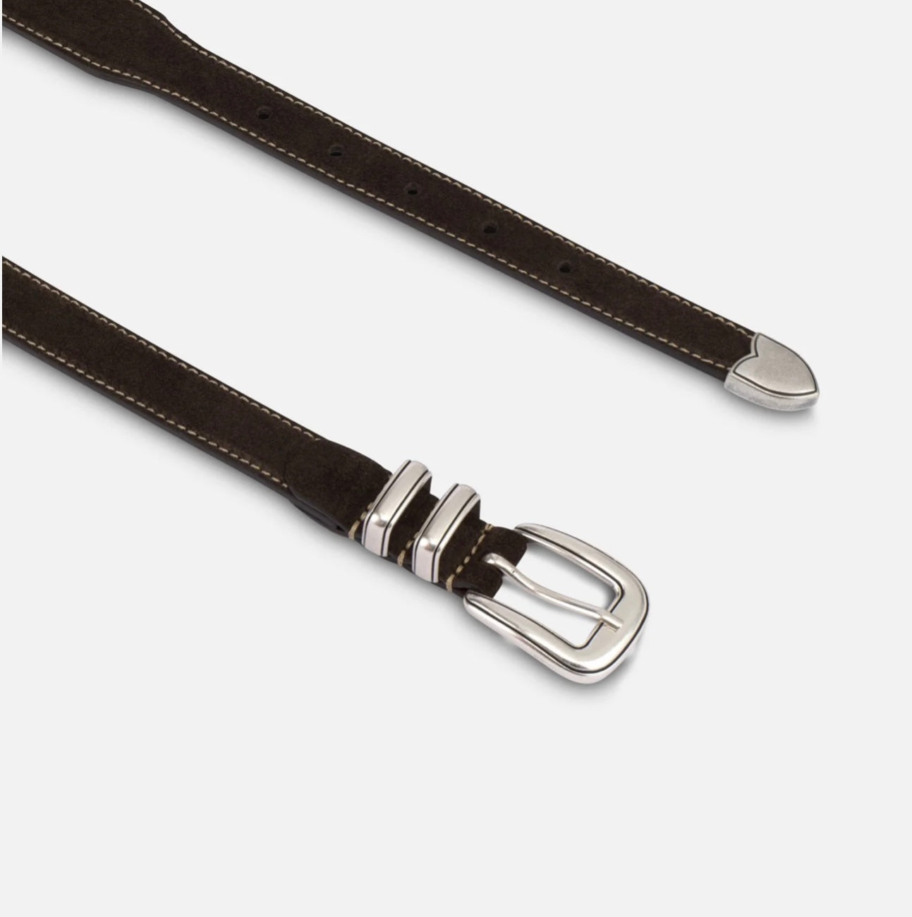 Tom Dark Brown Suede Belt