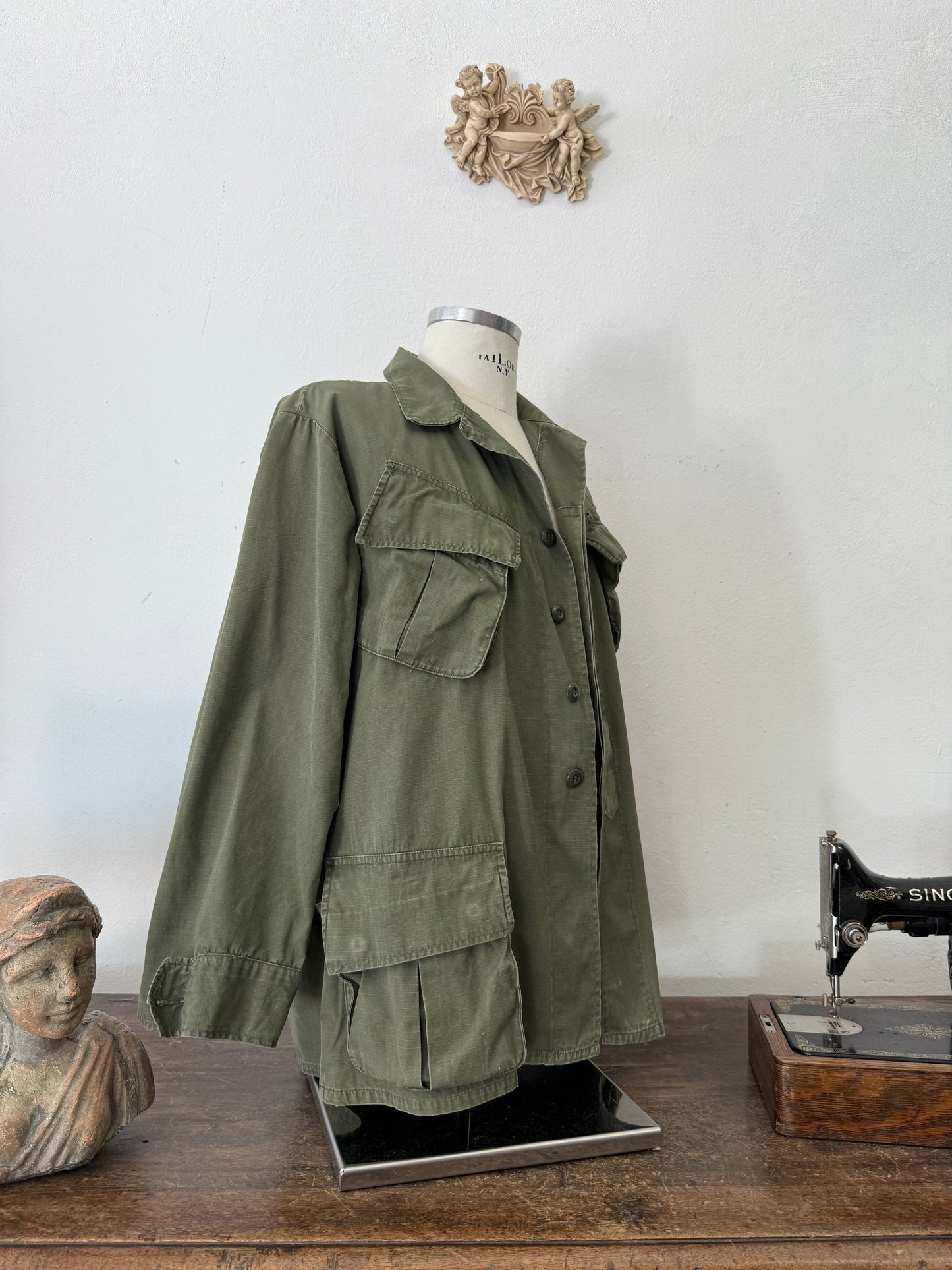 Vintage 60’s Jungle Jacket Rip Stop Us Army “M/L”