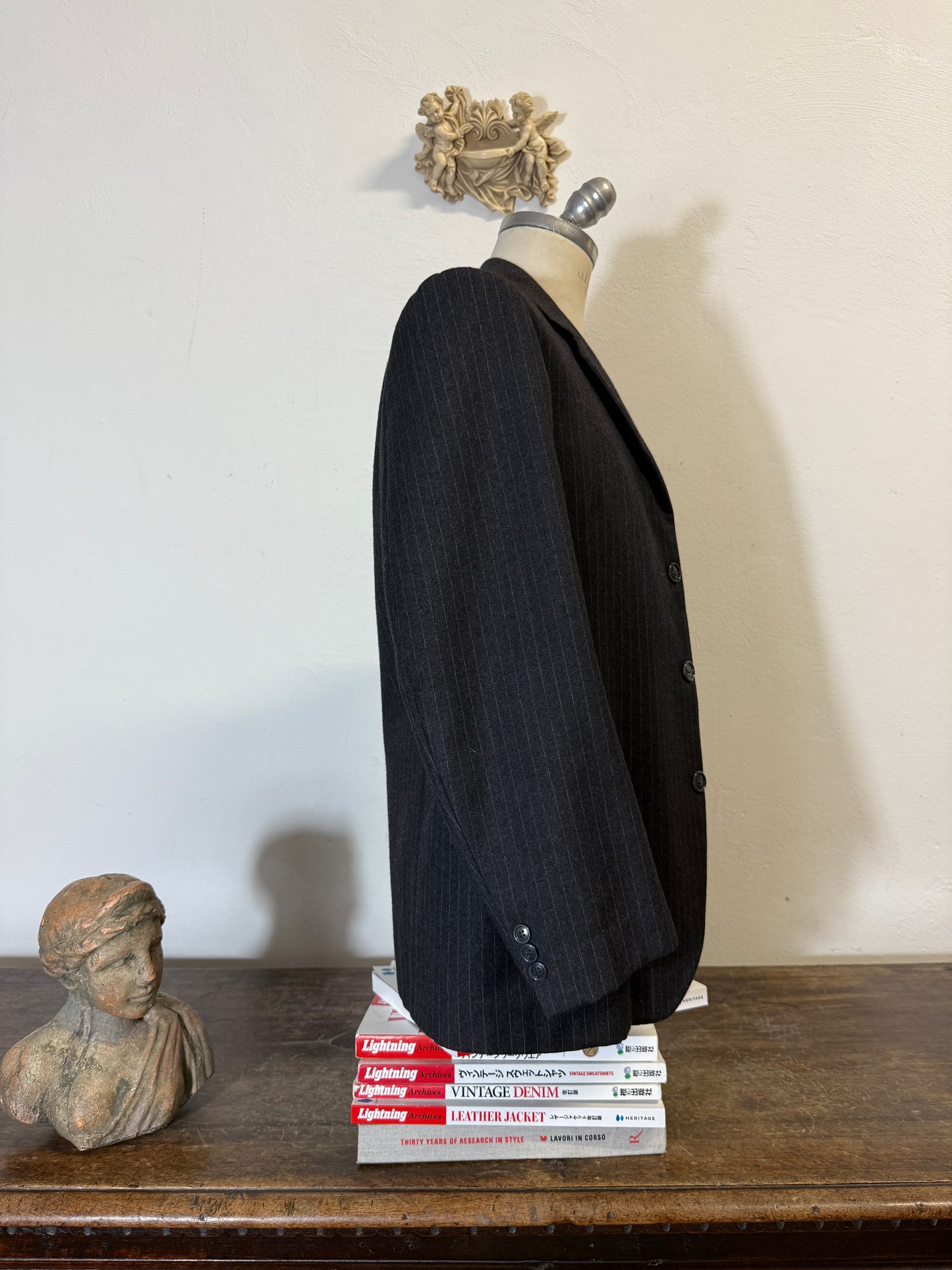 Vintage Grey Pinstripe Jacket “S/M”