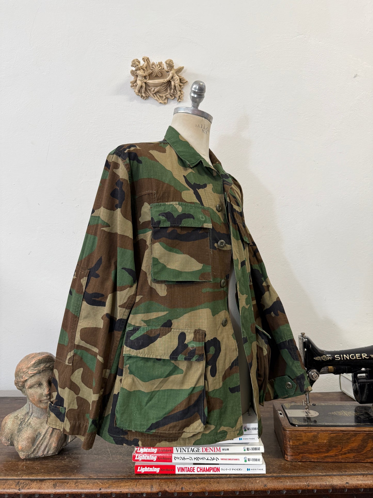 Vintage Woodland Jacket Rip Stop Us Army “L”