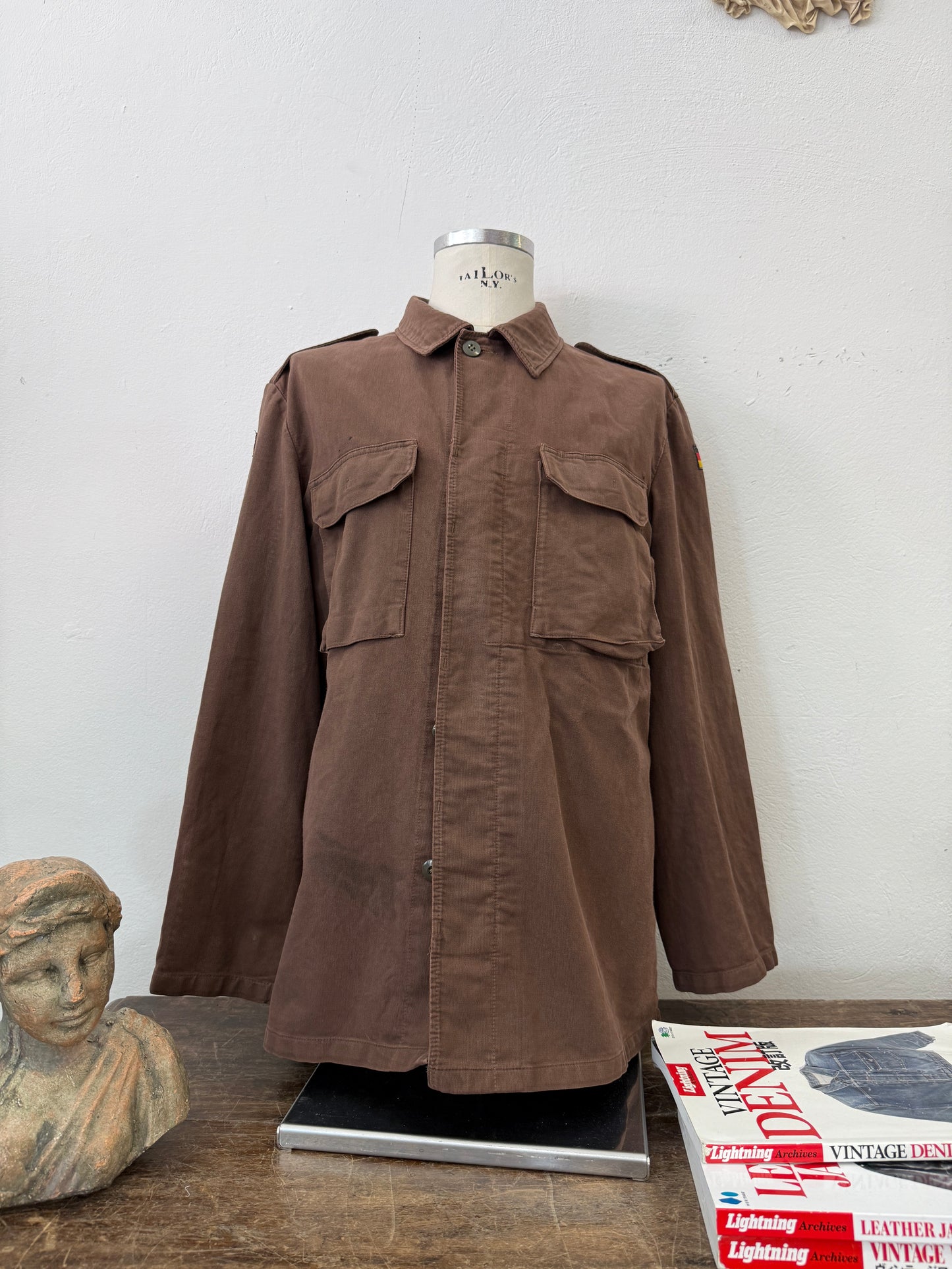 Vintage Moleskin German Army Jacket “XL”