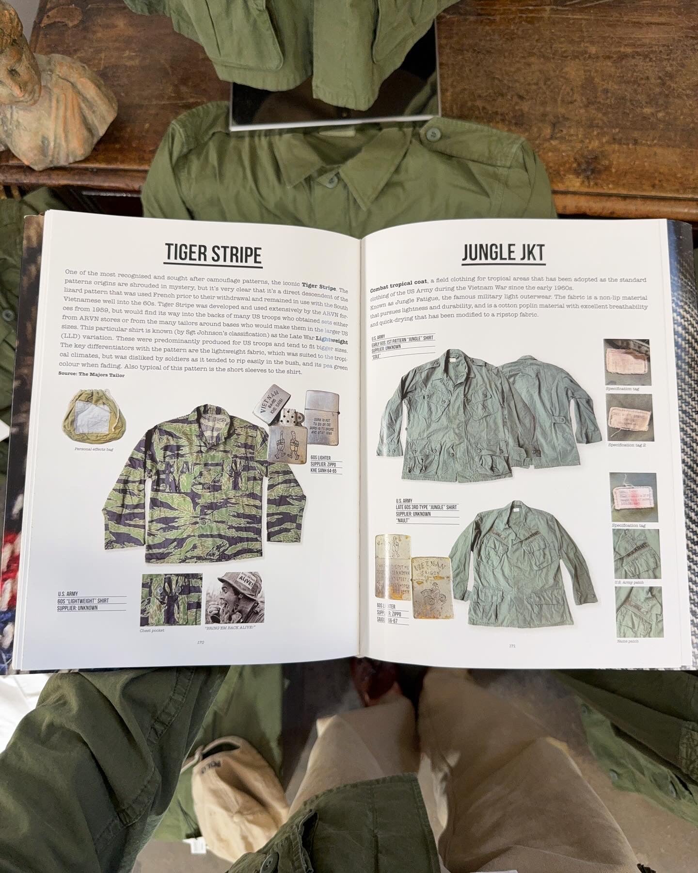 Jungle Jacket Popeline First Pattern Military Green - Chesapeake’s