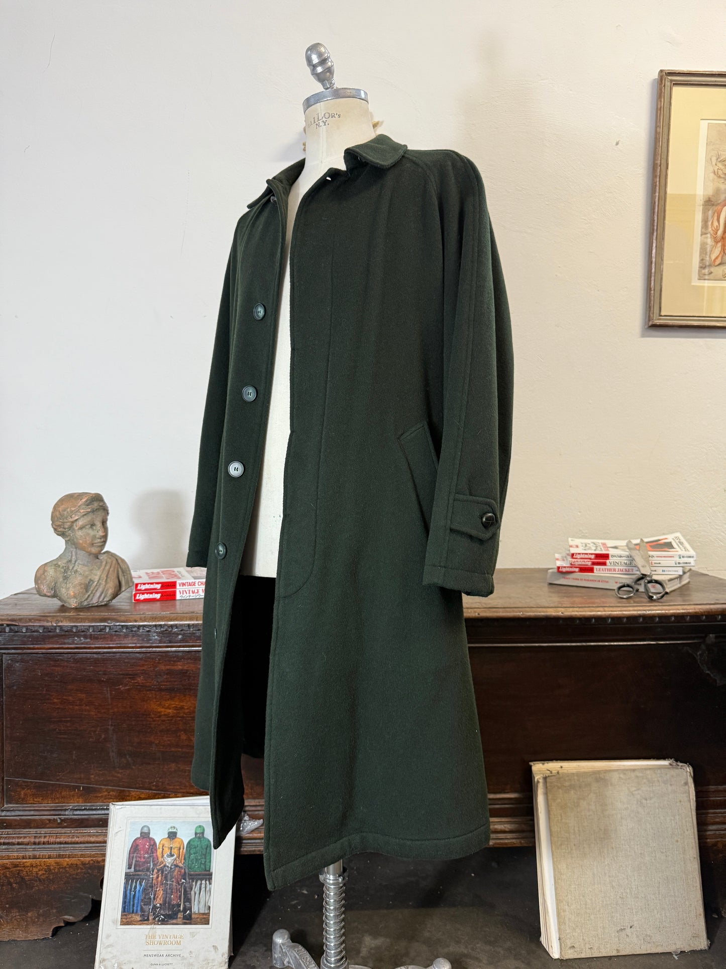 Vintage Green Wool Coat “L/XL”