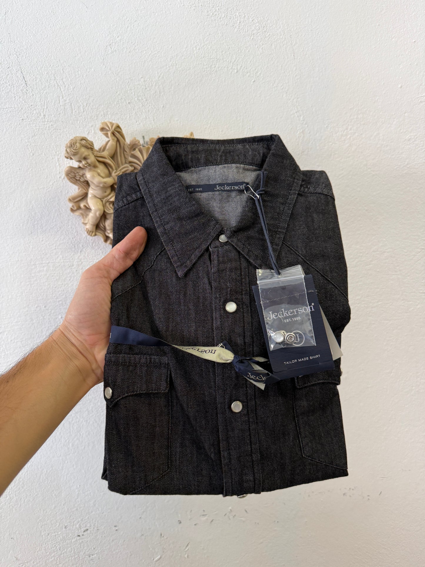 Western “Jeckerson” Denim Shirt - XS, S, M, L, XL, XXL
