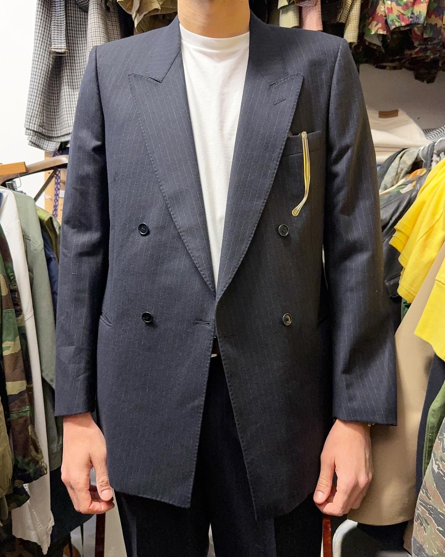 Double-Breasted Pinstripe Blazer “L/XL”