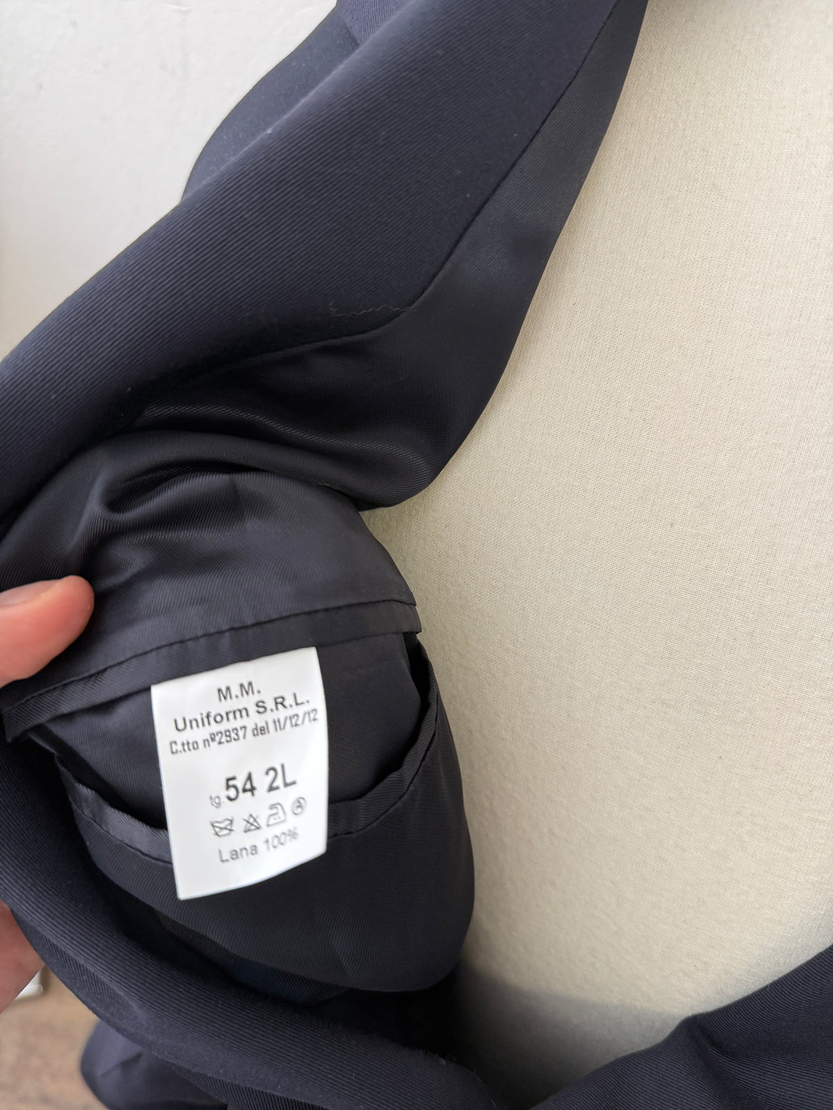 Vintage Italian Navy Double Breasted Jacket “XL”