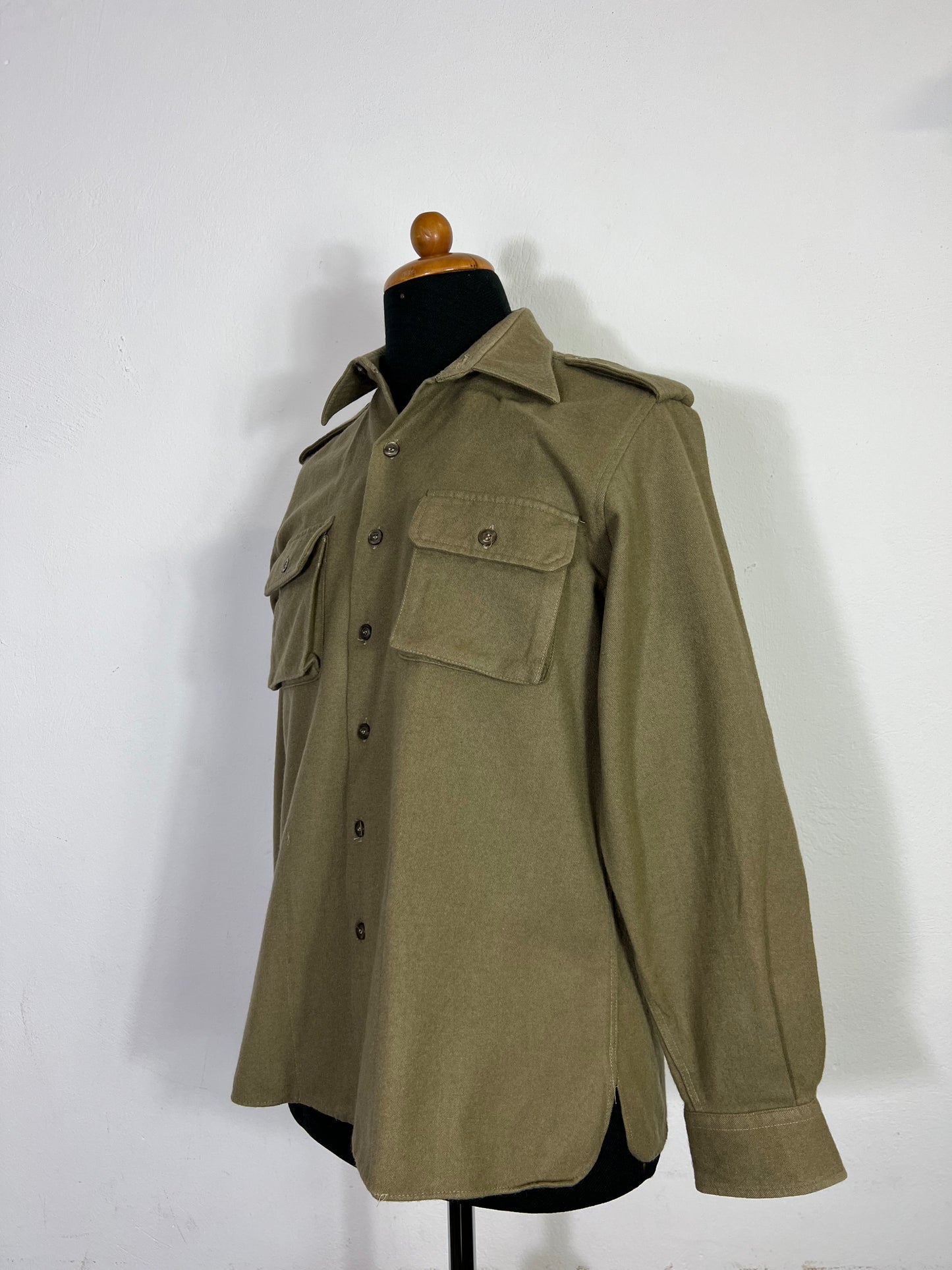 Vintage Italian Army Flannel Shirt “S”