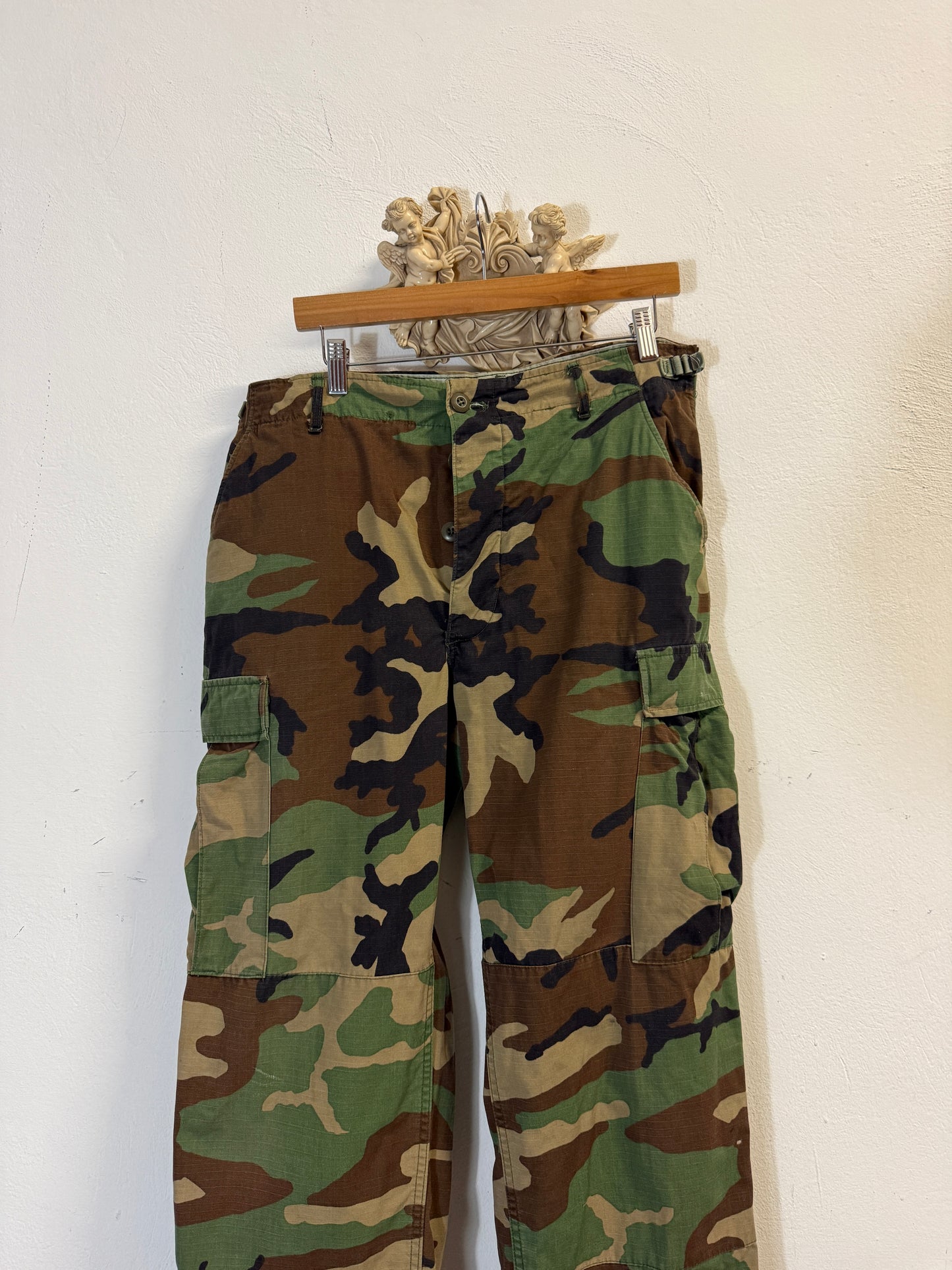 Vintage Woodland Camo Cargo Pants Us Army Rip Stop “W34”