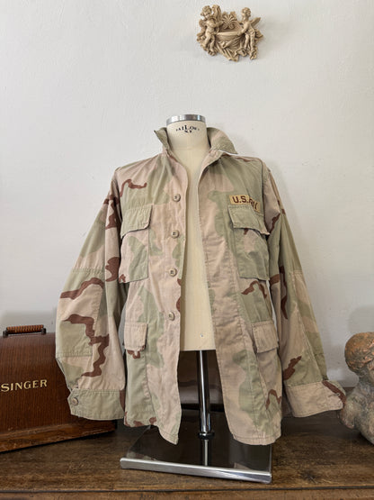 Vintage BDU Camo Jacket Ripstop US Army – L