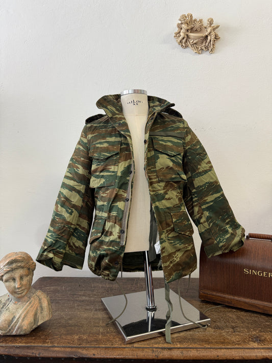 Vintage Greek Army Field Jacket M65 With Liner “S”