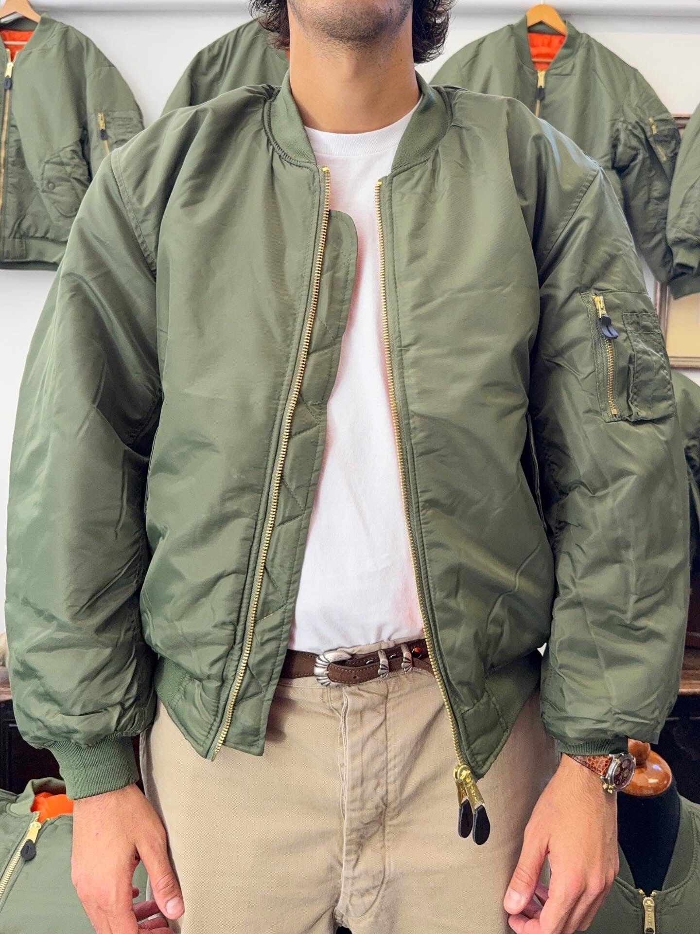 Olive Bomber Jacket MA1