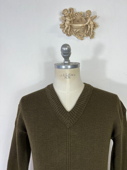 Vintage 50's French Army Wool Sweater