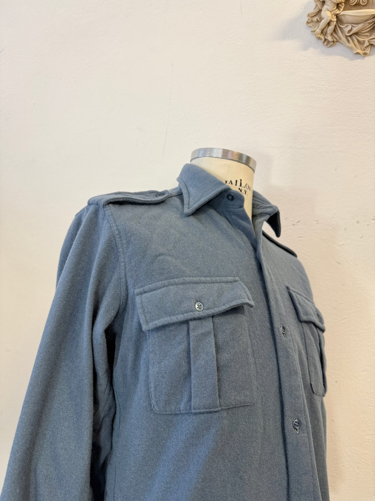 Vintage 60’s Italian Air Force Flannel Shirt “S”