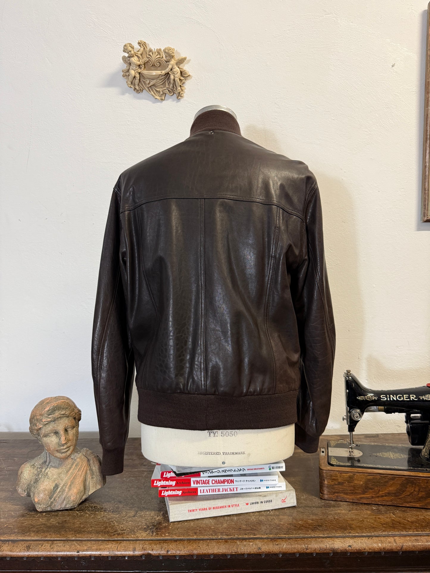 Vintage Brown Leather Jacket “L/XL”