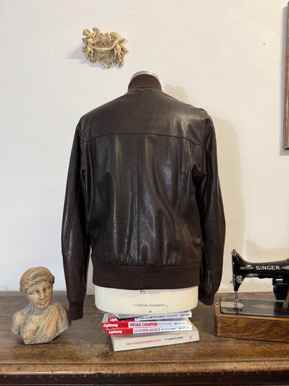 Vintage Brown Leather Jacket “L/XL”