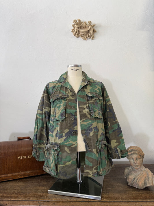 Vintage 1970-80s ERDL Camouflage Pattern Hot Weather Jacket Ripstop “M”