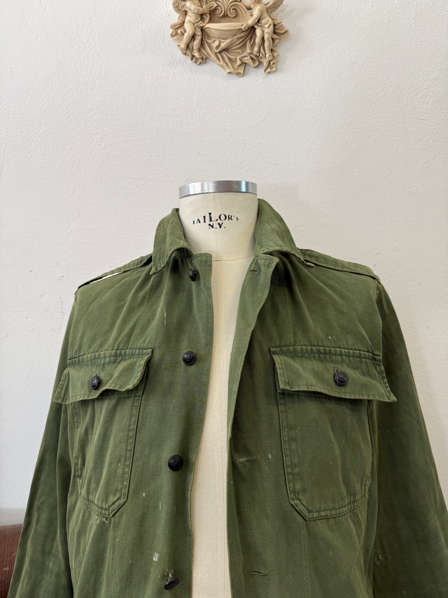Vintage 80’s Faded Hungarian Army Shirt “S”