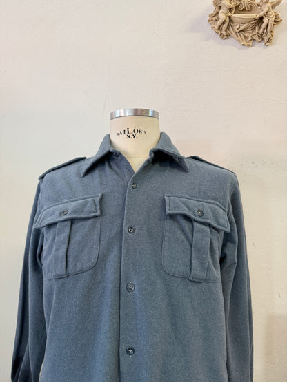 Vintage 60’s Italian Air Force Flannel Shirt “M”