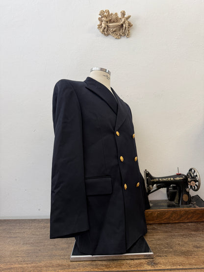 Vintage Italian Navy Double Breasted Jacket “M/L”