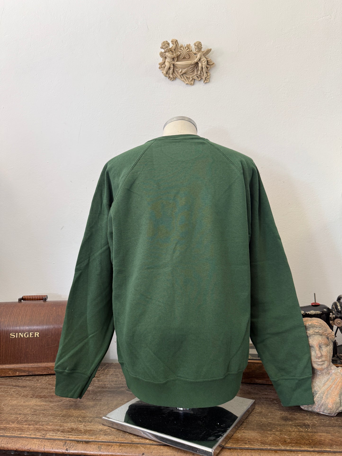 Army Air Base Salt Lake City Utah Raglan Sweatshirt Green - Mister Archive®