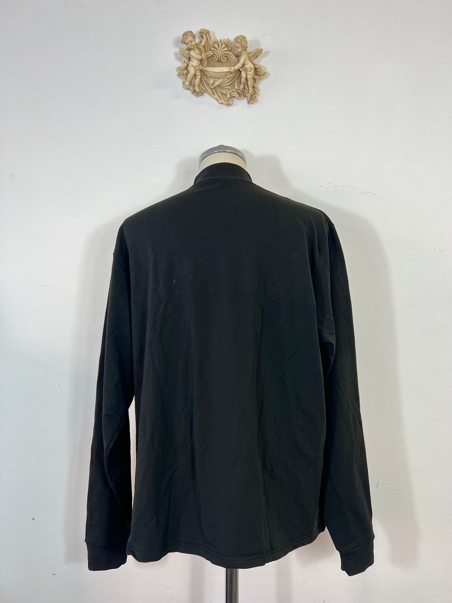 Deadstock Jersey Mock Turtleneck Fabriqué aux États-Unis « XL »
