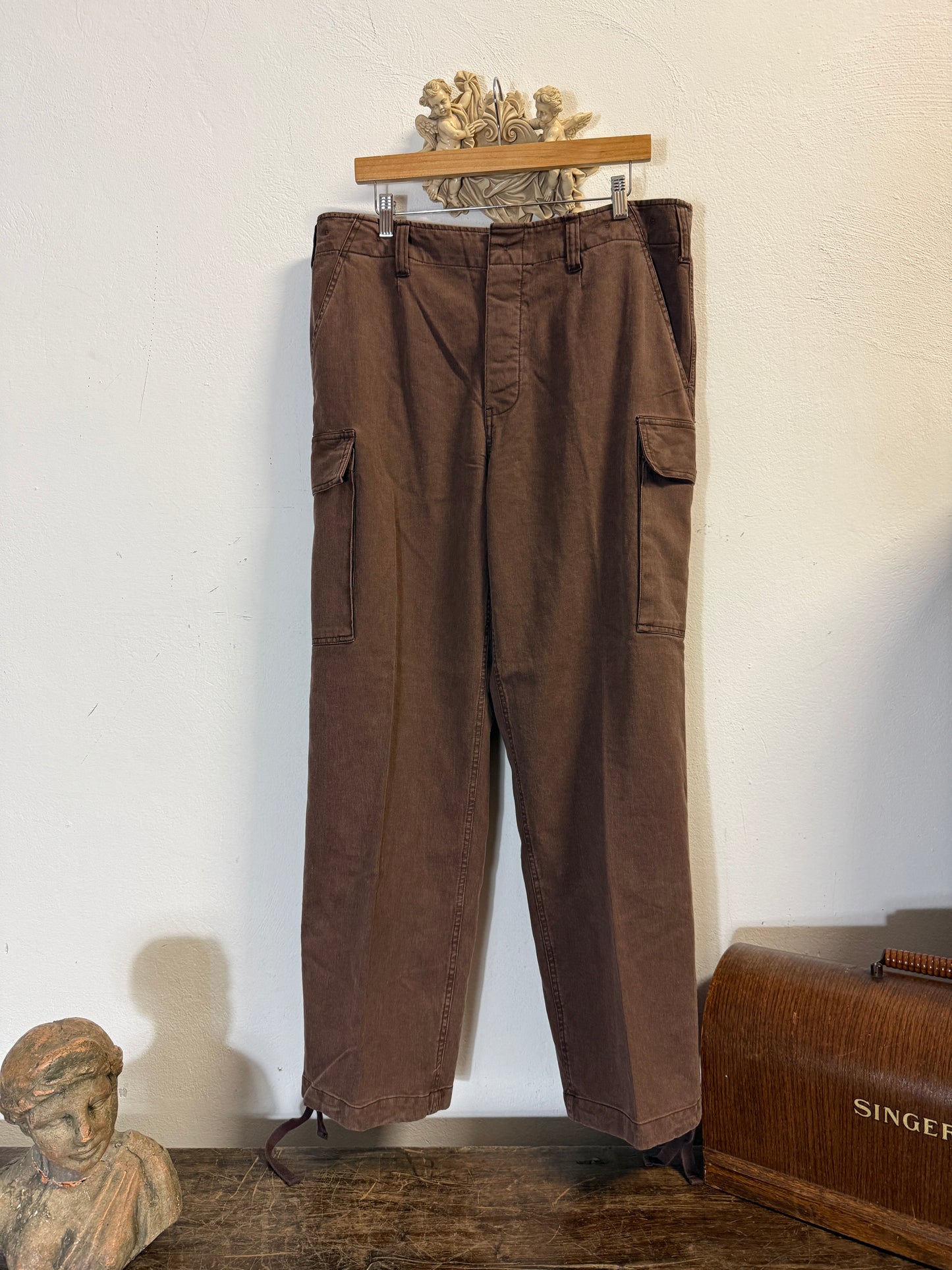 Vintage 80’s German Army Moleskin Cargo Pants “W36”