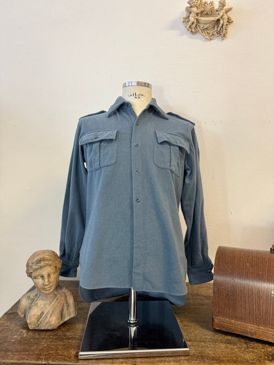 Vintage 60’s Italian Air Force Flannel Shirt “S”