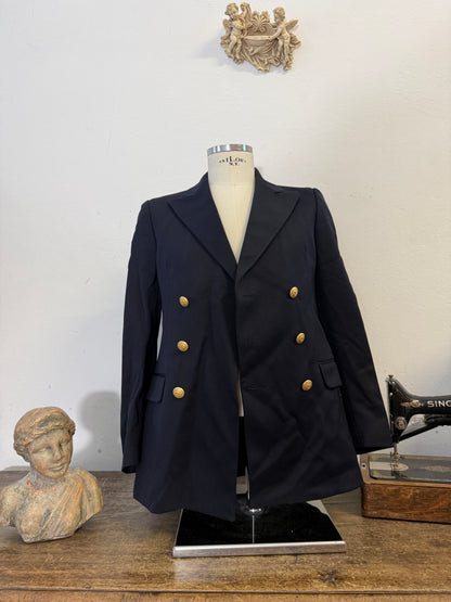 Vintage Italian Navy Double Breasted Jacket “S”