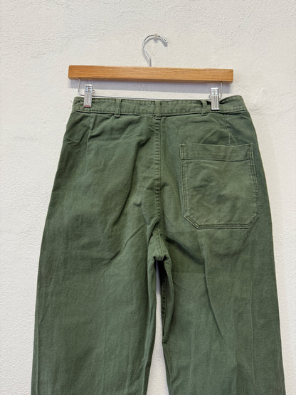 Vintage Swedish Army Fatigue Pants “W28”