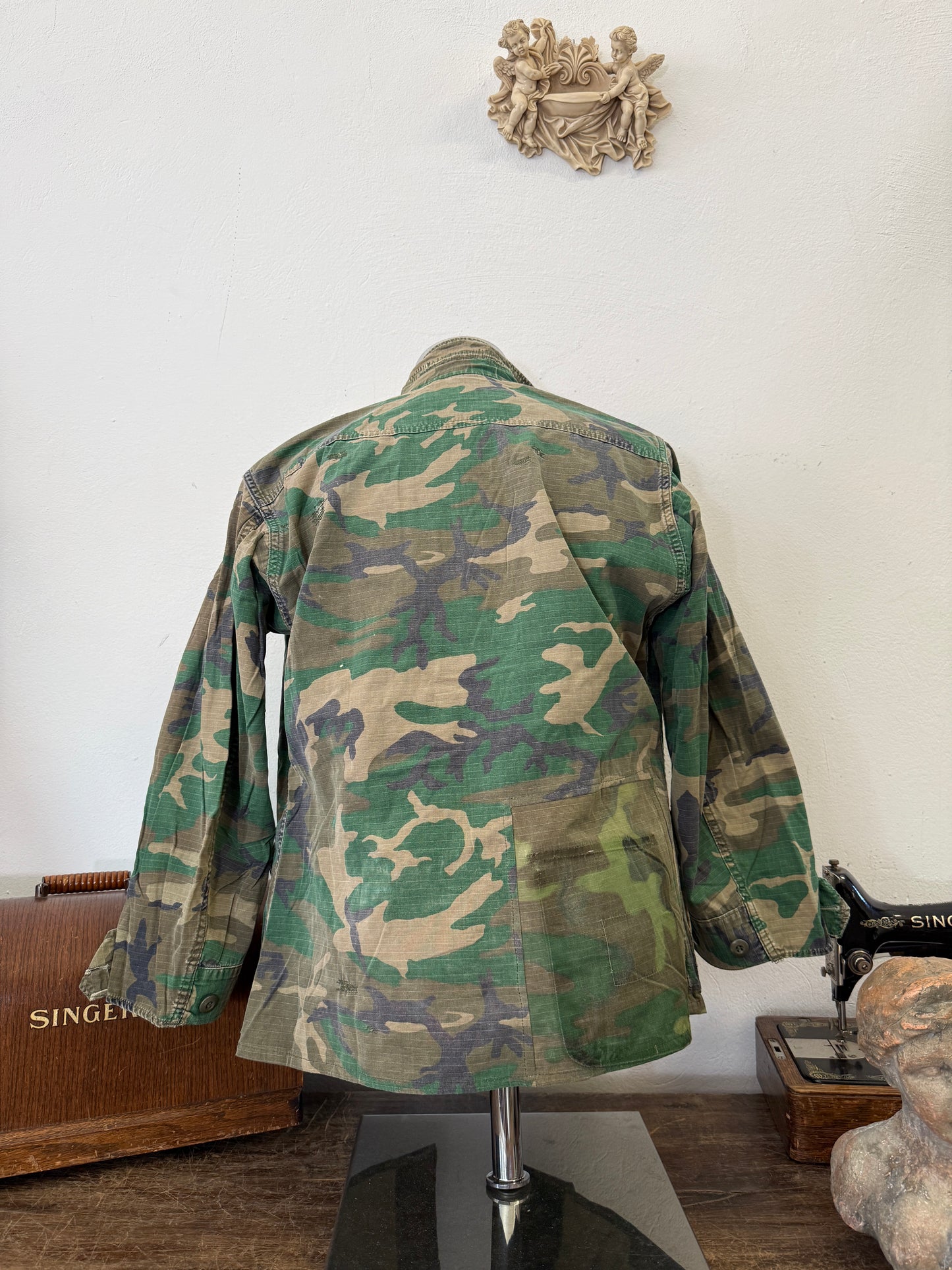 Vintage 1970-80s ERDL Camouflage Pattern Hot Weather Jacket Ripstop “S”