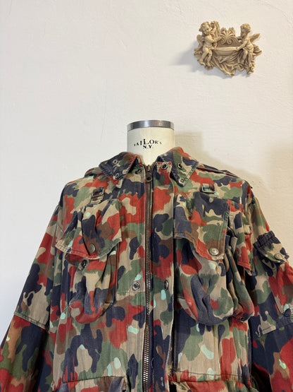 Vintage Swiss Army Camo Jacket M70 “XL”