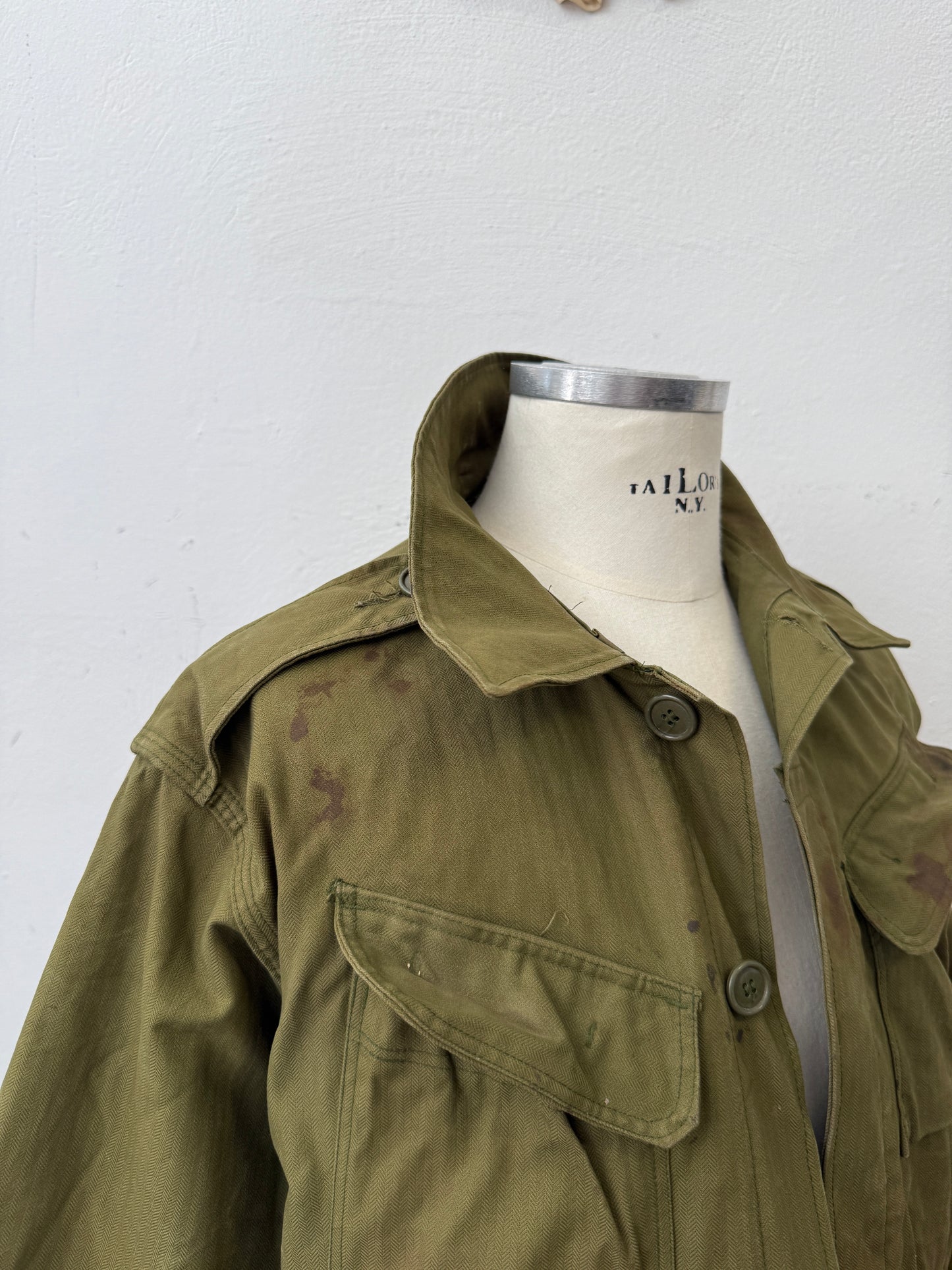 Vintage Danish Army Jacket HBT “M/L”