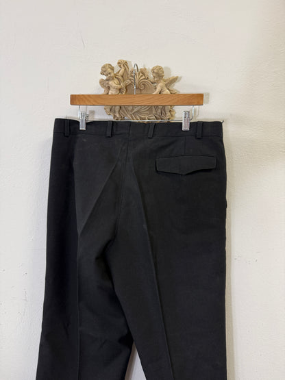 Vintage Black German Army Wool Pants “W35”