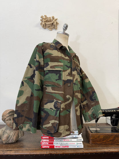 Vintage Woodland Jacket Rip Stop Us Army “L”