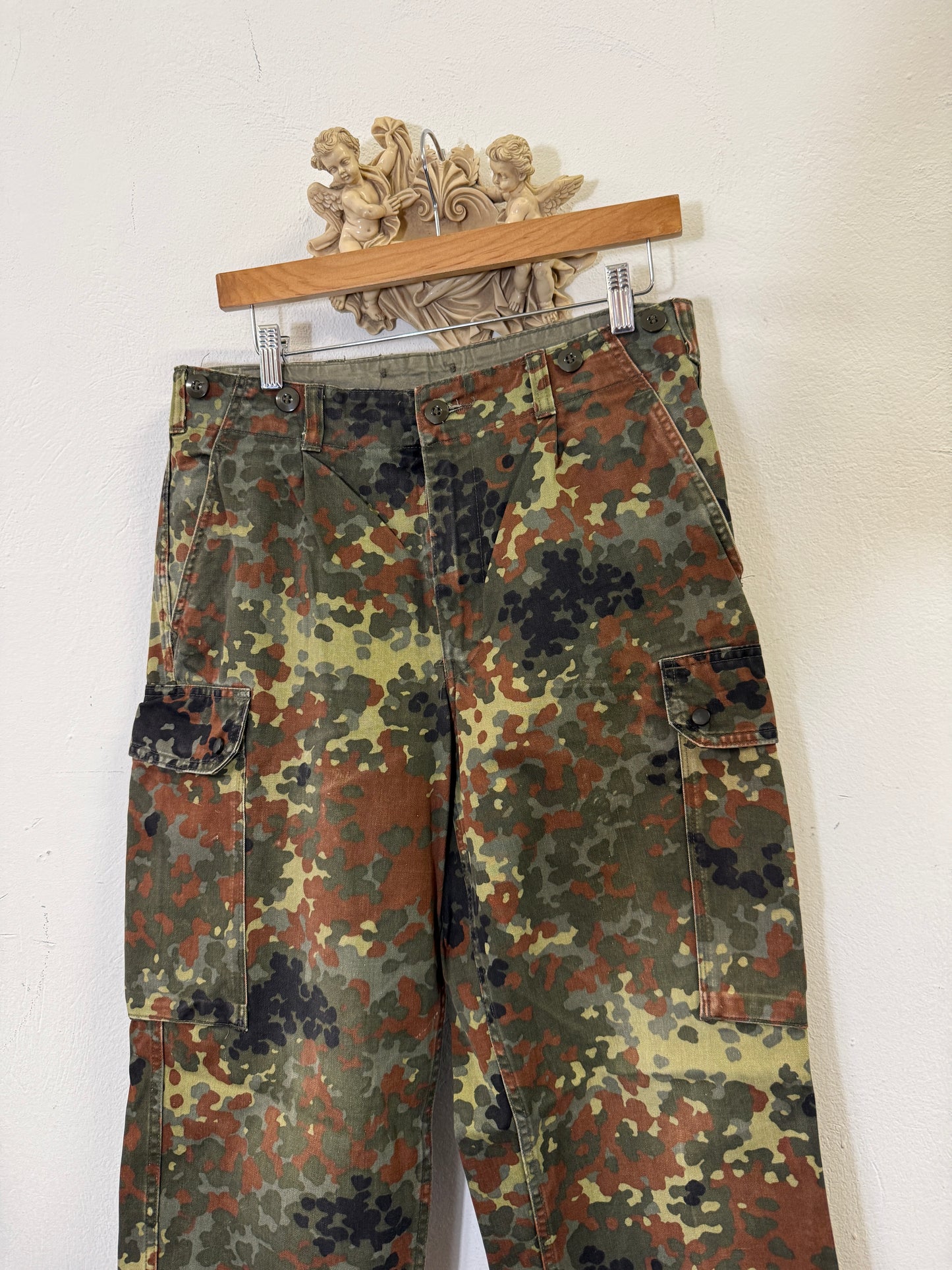 Vintage German Army Camo Cargo Pants “W33”