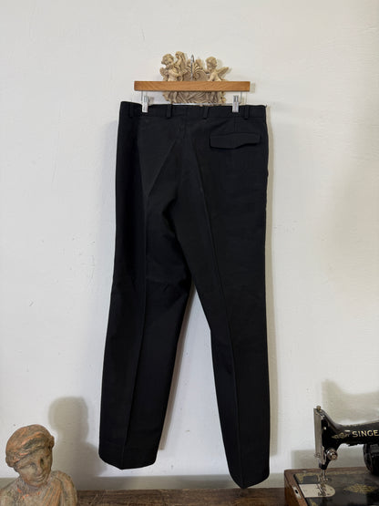 Vintage Black German Army Wool Pants “W35”