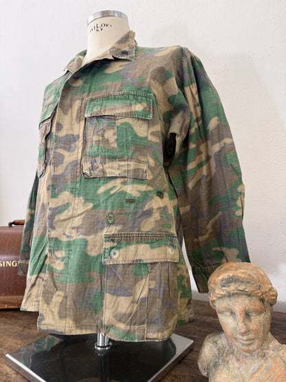 Vintage 1970-80s ERDL Camouflage Pattern Hot Weather Jacket Ripstop “M”