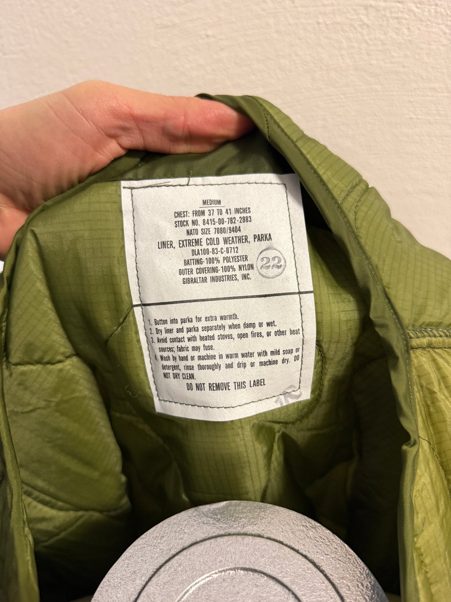 Vintage 80’s US Army Liner Parka Jacket “L/XL”