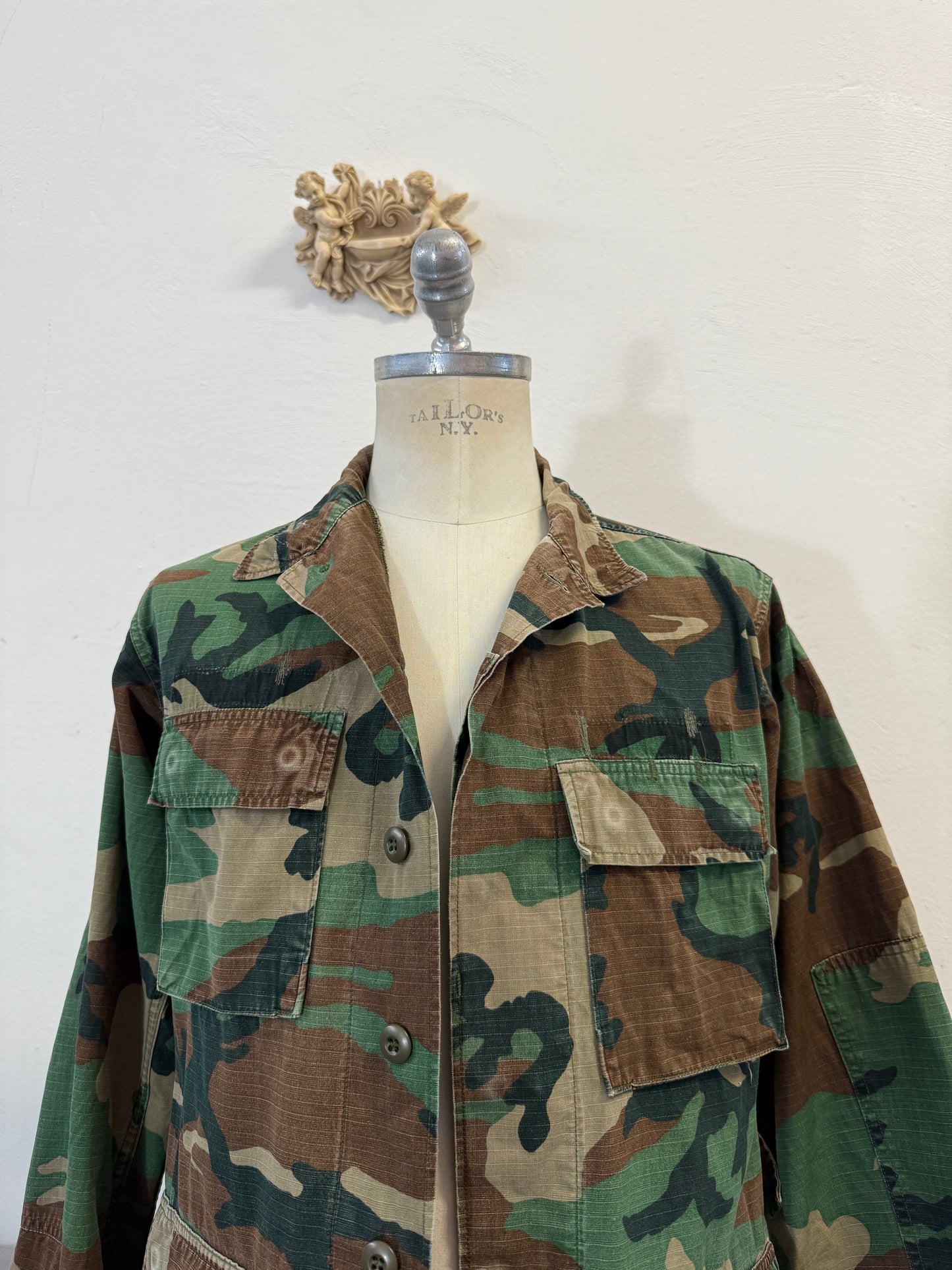 Vintage Woodland Jacket Rip Stop Us Army “M”