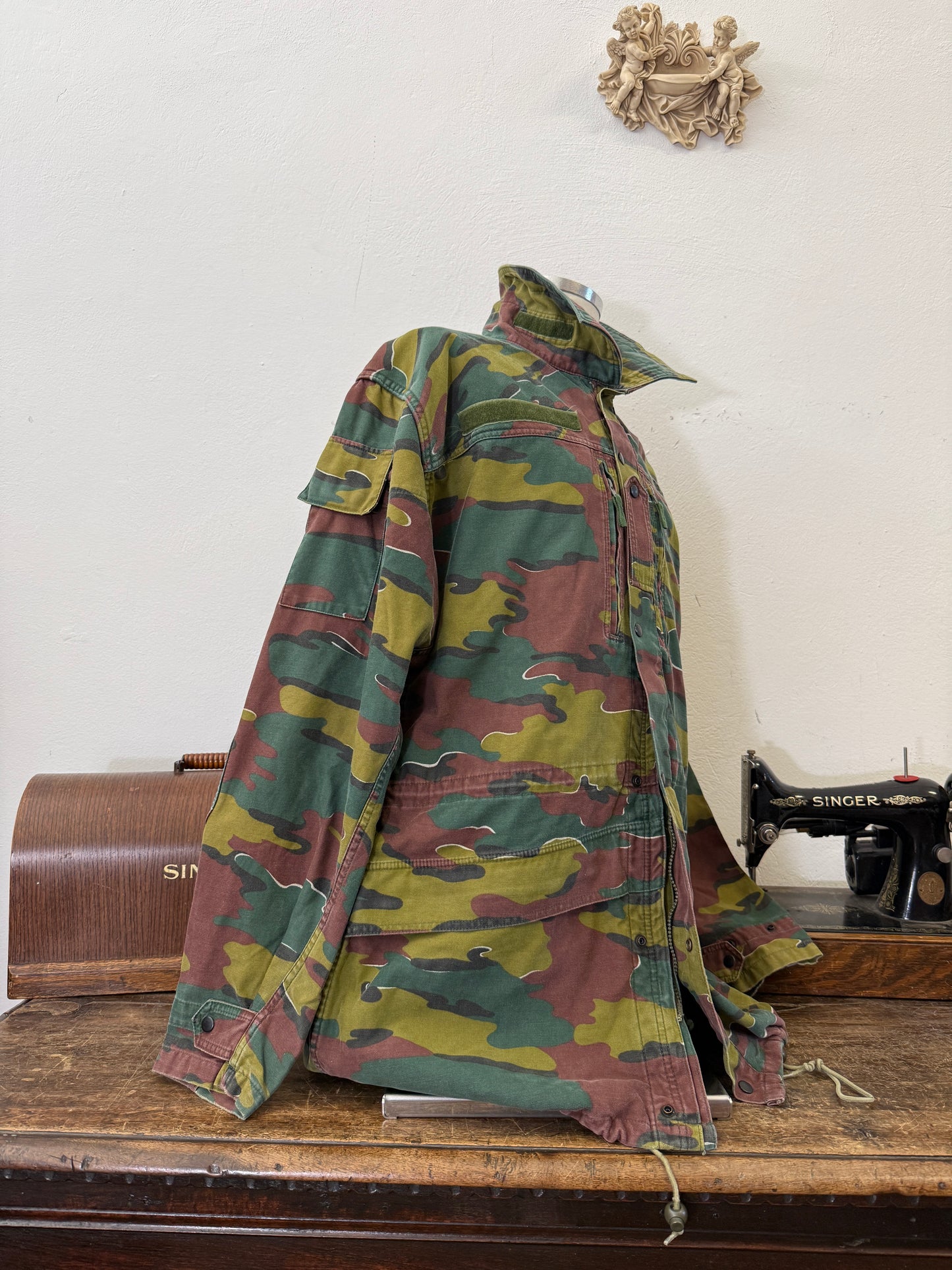Vintage Belgian Army Camo Jacket “XXL”