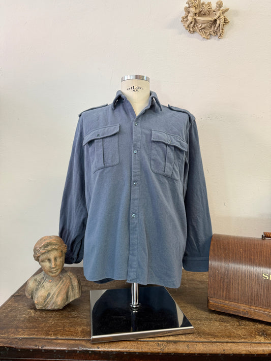 Vintage 60’s Italian Air Force Flannel Shirt “M”