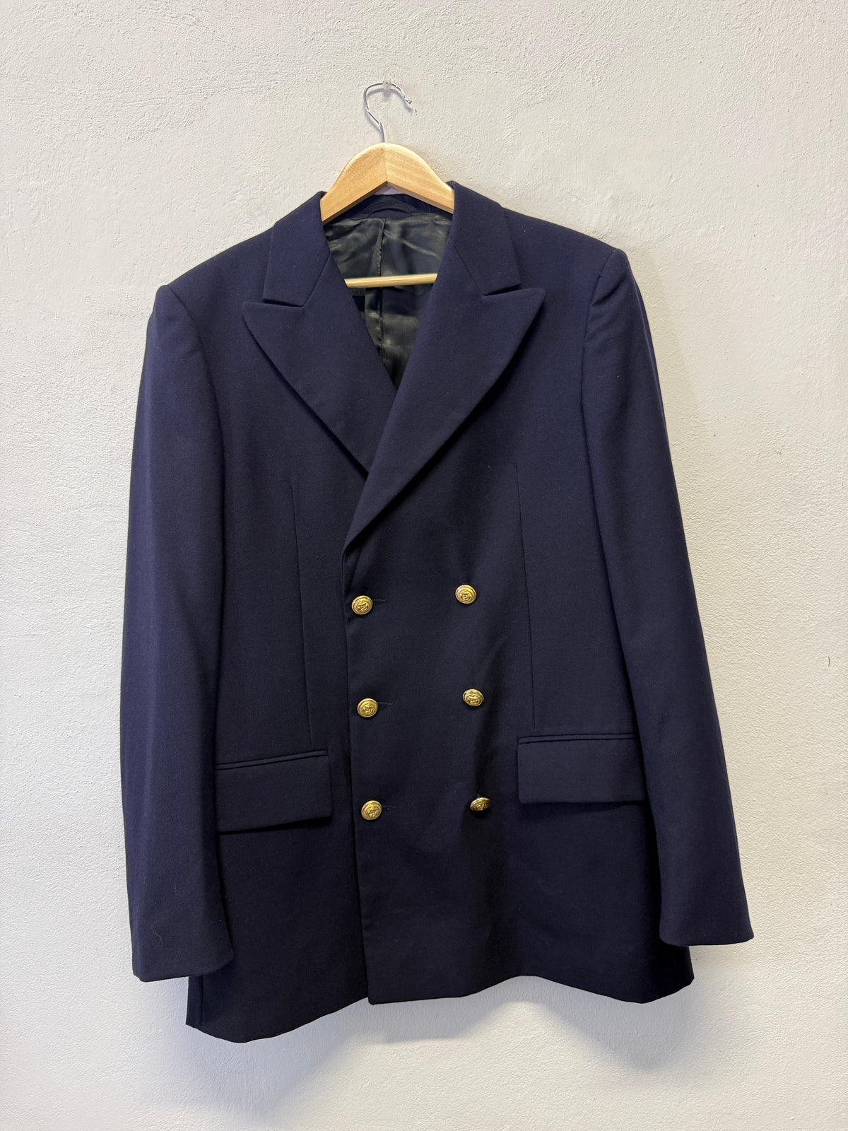 Vintage Italian Navy Double Breasted Jacket “XL”