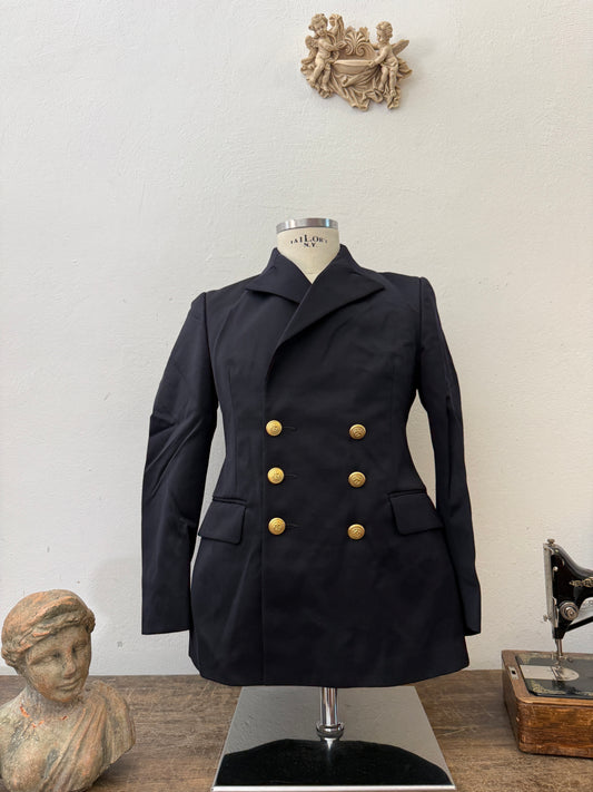 Vintage Italian Navy Double Breasted Jacket “XS”