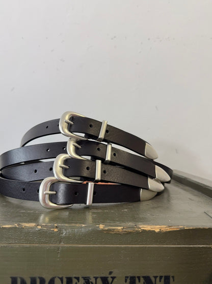 MANCINI 1979 X MISTER ARCHIVE - Black Leather Belt
