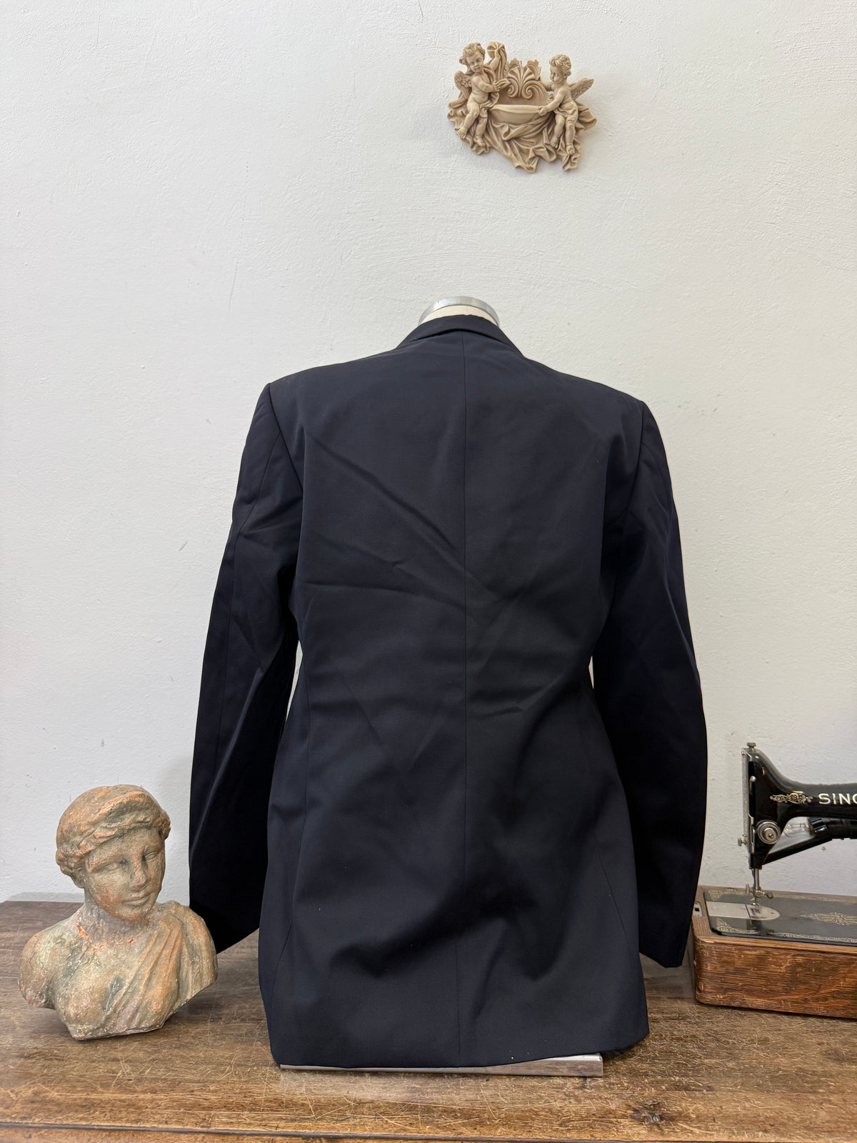 Vintage Italian Navy Double Breasted Jacket “XL”