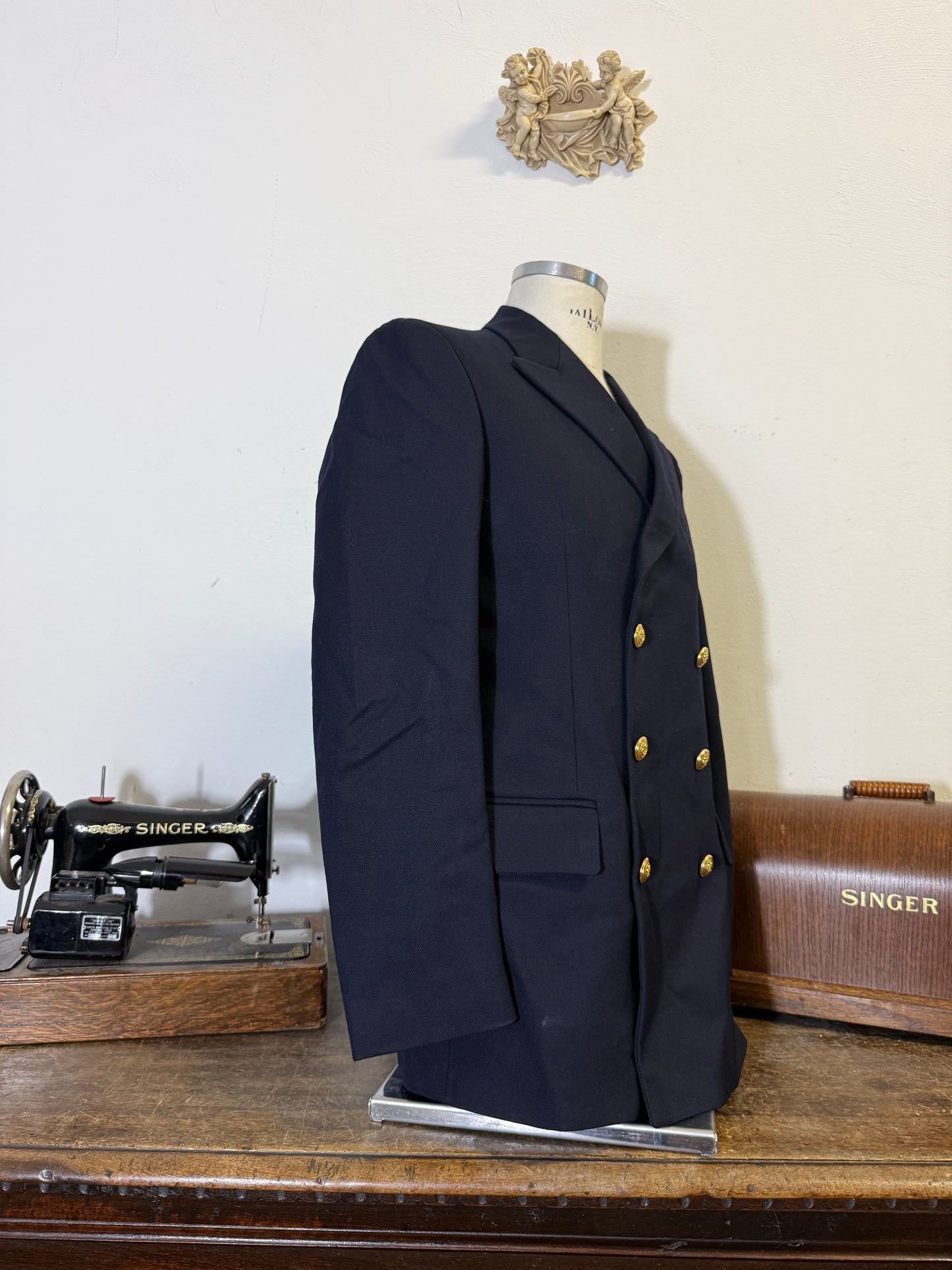 Vintage 90’s Italian Navy Double Breasted Jacket “L/XL”