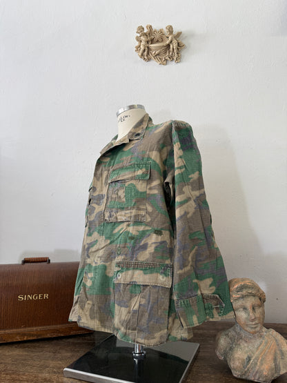 Vintage 1970-80s ERDL Camouflage Pattern Hot Weather Jacket Ripstop “M”