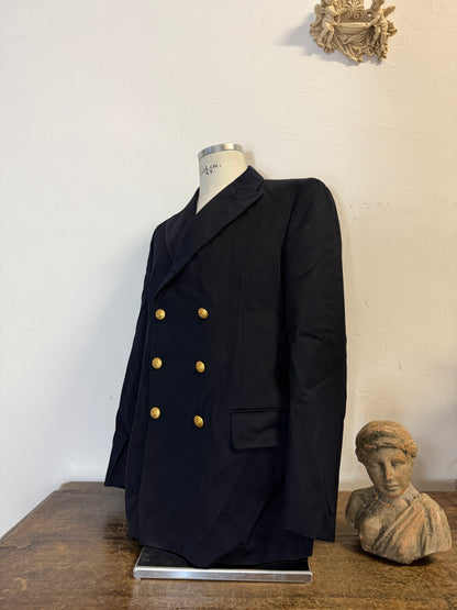 Vintage 00’s Italian Navy Double Breasted Jacket “XL”