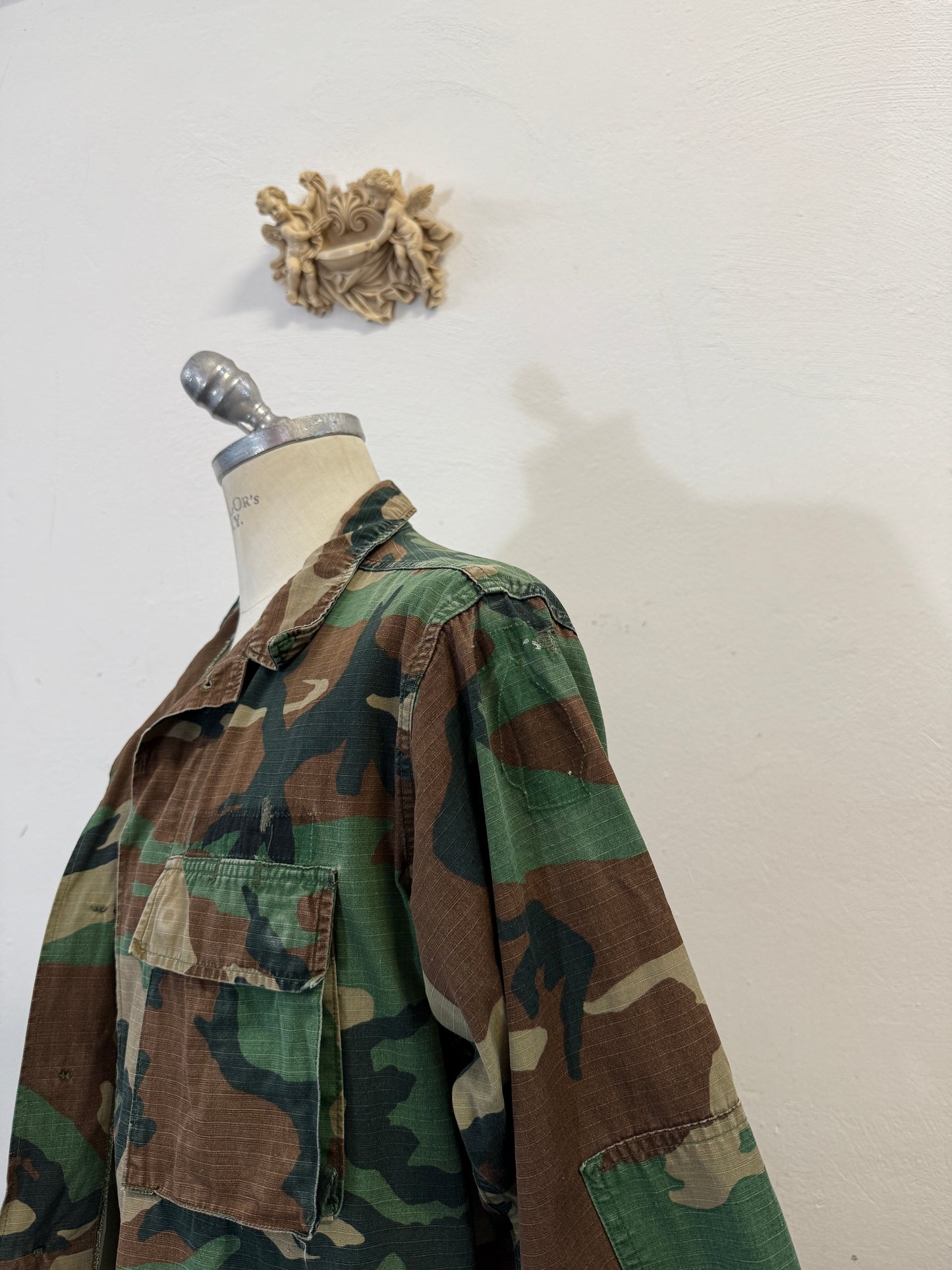 Vintage Woodland Jacket Rip Stop Us Army “M”